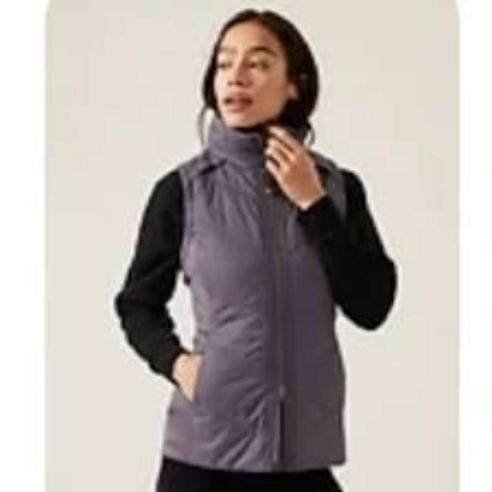Athleta Rockridge Primaloft Vest, Size MEDIUM, Purple